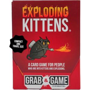 image:imageExploding Kittens Grab amp Game  Hilarious amp Compact Card Game for Family and Travel  Party Fun for Ages 7 and Up  24 Players  15 Minutes of PlayExploding Kittens