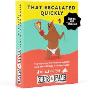 image:imageExploding Kittens Grab amp Game  Hilarious amp Compact Card Game for Family and Travel  Party Fun for Ages 7 and Up  24 Players  15 Minutes of PlayThat Escalated Quickly