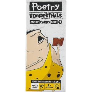 image:imageExploding Kittens Poetry for Neanderthals 2 Players  Ages 7  15 Minutes to Play  Competitive Word Guessing Game  Party Game Family Game Night Kid and Adult Card GameExpansion Pack