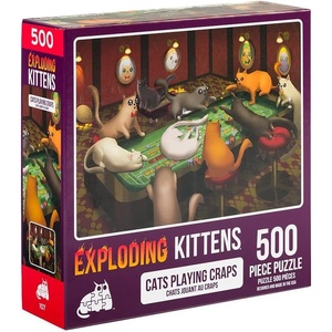 image:imageCats Playing Chess Jigsaw Puzzle by Exploding Kittens  1000 Pieces Ideal for Adults Teens and Kids  A Funny and Artistic CatThemed PuzzleCats Playing Craps  500 Piece