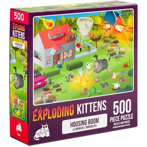 image:imageCats Playing Chess Jigsaw Puzzle by Exploding Kittens  1000 Pieces Ideal for Adults Teens and Kids  A Funny and Artistic CatThemed PuzzleHousing Boom  500 Piece