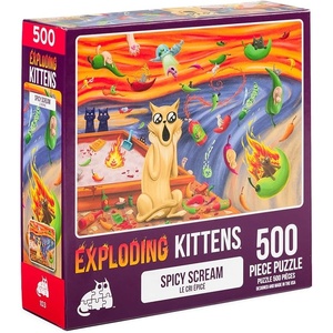image:imageCats Playing Chess Jigsaw Puzzle by Exploding Kittens  1000 Pieces Ideal for Adults Teens and Kids  A Funny and Artistic CatThemed PuzzleSpicy Scream  500 Piece