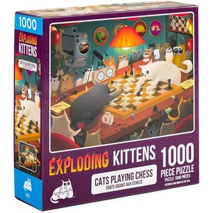 image:imageCats Playing Craps Jigsaw Puzzle by Exploding Kittens  500 Pieces Ideal for Adults Teens and Kids  A Funny and Artistic CatThemed PuzzleCats Playing Chess  1000 Piece